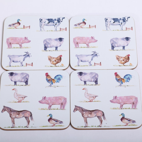 Coasters farmyard animals