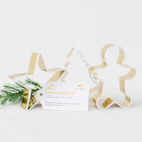 Cookie Cutter set Golden Christmas - 3 piece set