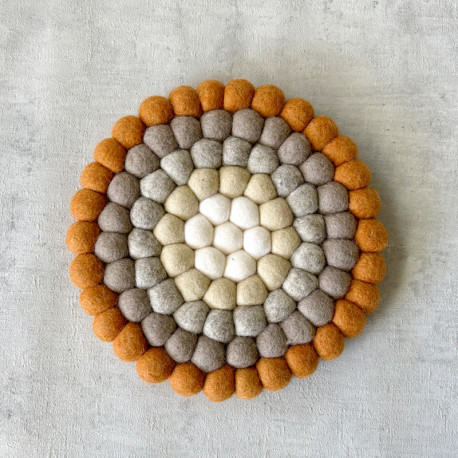 Big coaster Autumn - 100% fairmade  wool felt