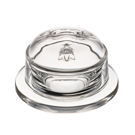 Glass butter jar Abeille