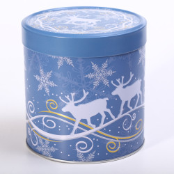 Tin Reindeer blue & white