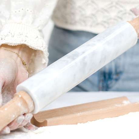 White Marbel rolling pin