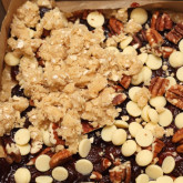 Making Christmas Crumble Bars