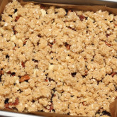 Making Christmas Crumble Bars