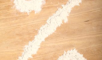 percentage sign made with bread flour